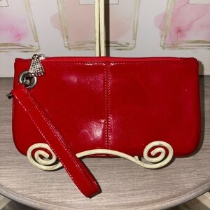WCM Red Patent Leather Wristlet